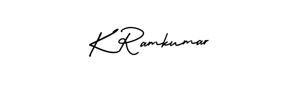 Create a beautiful signature design for name K Ramkumar. With this signature (AmerikaSignatureDemo-Regular) fonts, you can make a handwritten signature for free. K Ramkumar signature style 3 images and pictures png