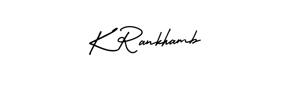 How to make K Rankhamb signature? AmerikaSignatureDemo-Regular is a professional autograph style. Create handwritten signature for K Rankhamb name. K Rankhamb signature style 3 images and pictures png