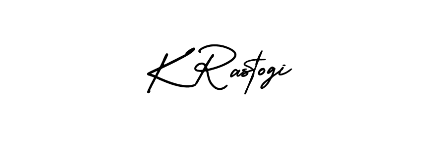 This is the best signature style for the K Rastogi name. Also you like these signature font (AmerikaSignatureDemo-Regular). Mix name signature. K Rastogi signature style 3 images and pictures png