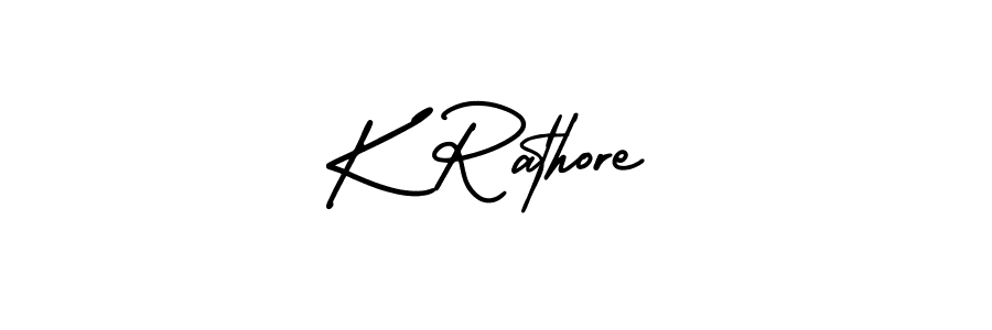 K Rathore stylish signature style. Best Handwritten Sign (AmerikaSignatureDemo-Regular) for my name. Handwritten Signature Collection Ideas for my name K Rathore. K Rathore signature style 3 images and pictures png