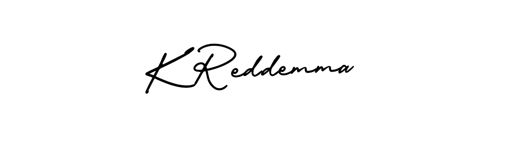 How to make K Reddemma name signature. Use AmerikaSignatureDemo-Regular style for creating short signs online. This is the latest handwritten sign. K Reddemma signature style 3 images and pictures png