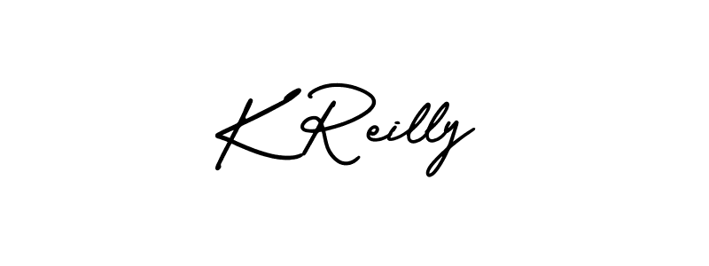 AmerikaSignatureDemo-Regular is a professional signature style that is perfect for those who want to add a touch of class to their signature. It is also a great choice for those who want to make their signature more unique. Get K Reilly name to fancy signature for free. K Reilly signature style 3 images and pictures png