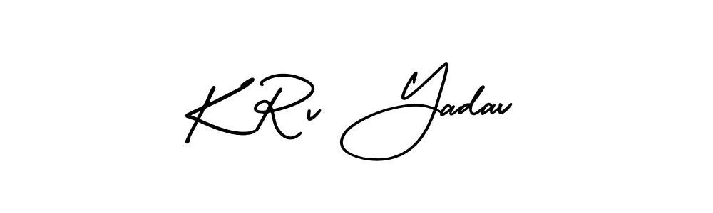 Also You can easily find your signature by using the search form. We will create K Rv Yadav name handwritten signature images for you free of cost using AmerikaSignatureDemo-Regular sign style. K Rv Yadav signature style 3 images and pictures png