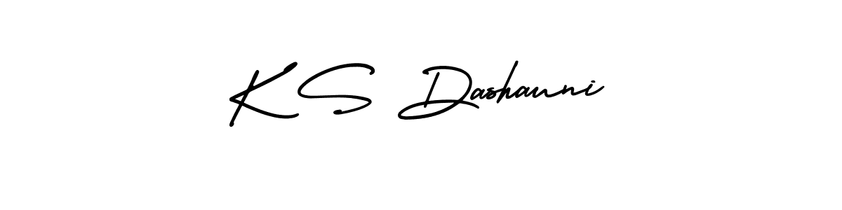 Make a beautiful signature design for name K S Dashauni. With this signature (AmerikaSignatureDemo-Regular) style, you can create a handwritten signature for free. K S Dashauni signature style 3 images and pictures png