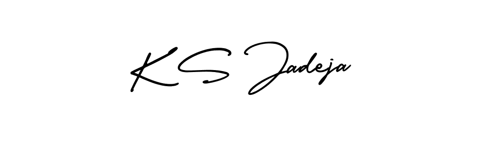 How to make K S Jadeja signature? AmerikaSignatureDemo-Regular is a professional autograph style. Create handwritten signature for K S Jadeja name. K S Jadeja signature style 3 images and pictures png