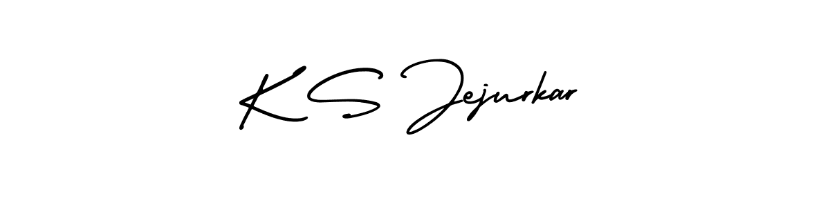 Create a beautiful signature design for name K S Jejurkar. With this signature (AmerikaSignatureDemo-Regular) fonts, you can make a handwritten signature for free. K S Jejurkar signature style 3 images and pictures png