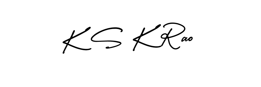 Create a beautiful signature design for name K S K Rao. With this signature (AmerikaSignatureDemo-Regular) fonts, you can make a handwritten signature for free. K S K Rao signature style 3 images and pictures png