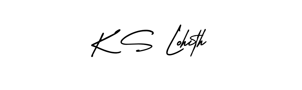 Also we have K S Lohith name is the best signature style. Create professional handwritten signature collection using AmerikaSignatureDemo-Regular autograph style. K S Lohith signature style 3 images and pictures png