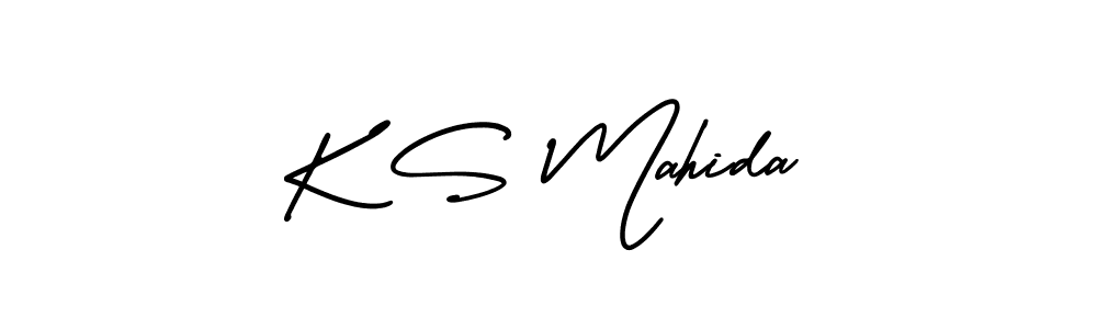 Similarly AmerikaSignatureDemo-Regular is the best handwritten signature design. Signature creator online .You can use it as an online autograph creator for name K S Mahida. K S Mahida signature style 3 images and pictures png