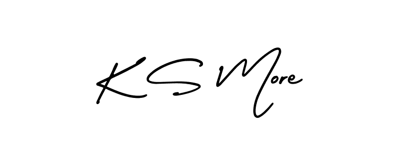 You should practise on your own different ways (AmerikaSignatureDemo-Regular) to write your name (K S More) in signature. don't let someone else do it for you. K S More signature style 3 images and pictures png