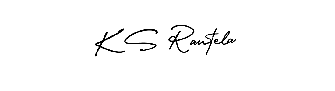 This is the best signature style for the K S Rautela name. Also you like these signature font (AmerikaSignatureDemo-Regular). Mix name signature. K S Rautela signature style 3 images and pictures png