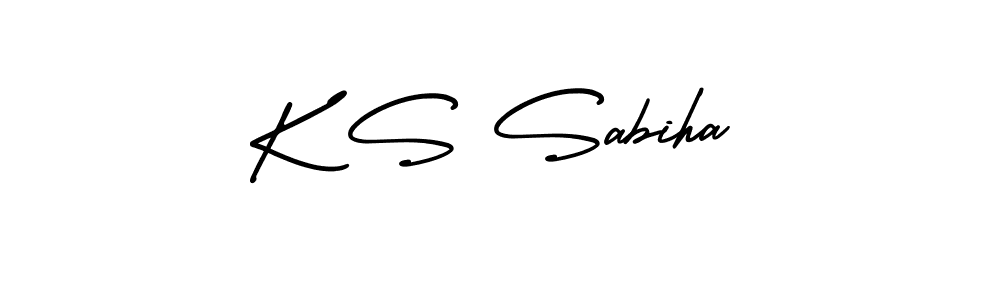 Also You can easily find your signature by using the search form. We will create K S Sabiha name handwritten signature images for you free of cost using AmerikaSignatureDemo-Regular sign style. K S Sabiha signature style 3 images and pictures png