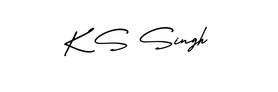 Make a beautiful signature design for name K S Singh. With this signature (AmerikaSignatureDemo-Regular) style, you can create a handwritten signature for free. K S Singh signature style 3 images and pictures png