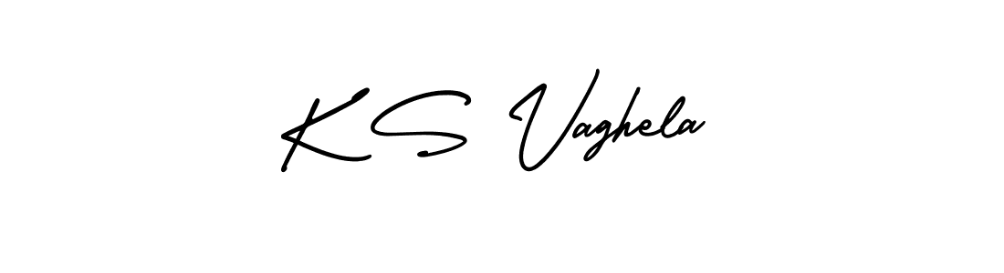 Design your own signature with our free online signature maker. With this signature software, you can create a handwritten (AmerikaSignatureDemo-Regular) signature for name K S Vaghela. K S Vaghela signature style 3 images and pictures png