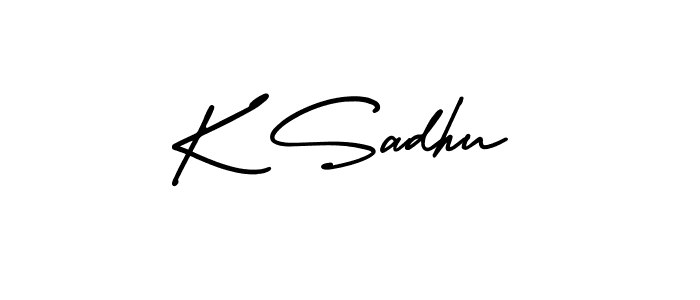 if you are searching for the best signature style for your name K Sadhu. so please give up your signature search. here we have designed multiple signature styles  using AmerikaSignatureDemo-Regular. K Sadhu signature style 3 images and pictures png