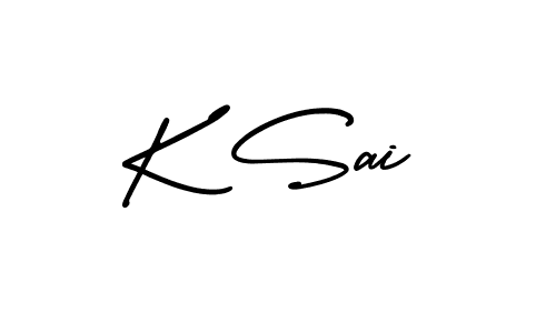 Similarly AmerikaSignatureDemo-Regular is the best handwritten signature design. Signature creator online .You can use it as an online autograph creator for name K Sai. K Sai signature style 3 images and pictures png