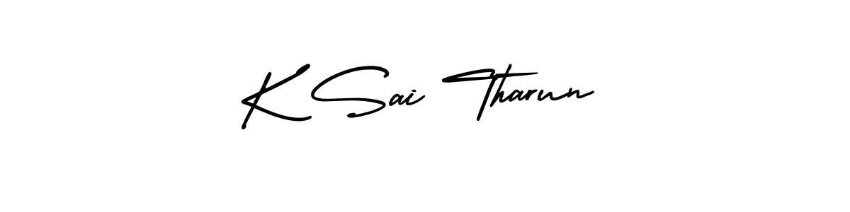 K Sai Tharun stylish signature style. Best Handwritten Sign (AmerikaSignatureDemo-Regular) for my name. Handwritten Signature Collection Ideas for my name K Sai Tharun. K Sai Tharun signature style 3 images and pictures png