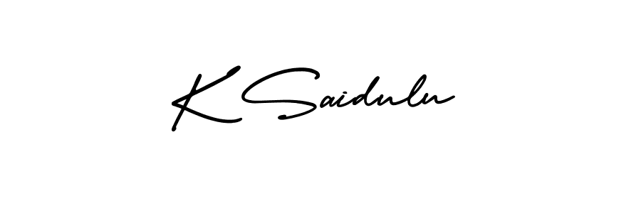 The best way (AmerikaSignatureDemo-Regular) to make a short signature is to pick only two or three words in your name. The name K Saidulu include a total of six letters. For converting this name. K Saidulu signature style 3 images and pictures png
