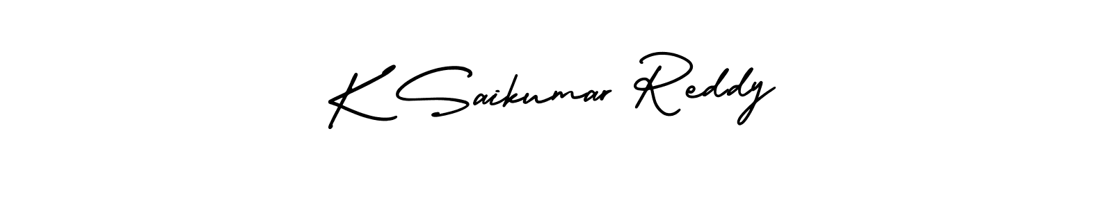 You should practise on your own different ways (AmerikaSignatureDemo-Regular) to write your name (K Saikumar Reddy) in signature. don't let someone else do it for you. K Saikumar Reddy signature style 3 images and pictures png