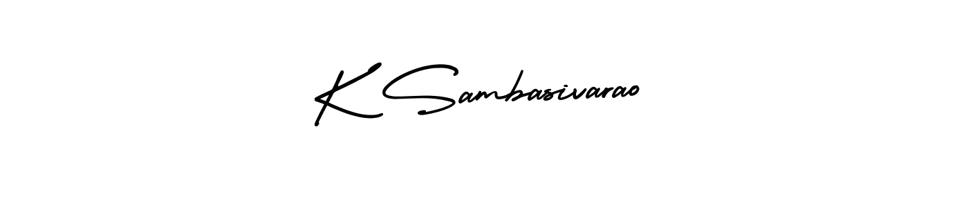 Make a beautiful signature design for name K Sambasivarao. With this signature (AmerikaSignatureDemo-Regular) style, you can create a handwritten signature for free. K Sambasivarao signature style 3 images and pictures png