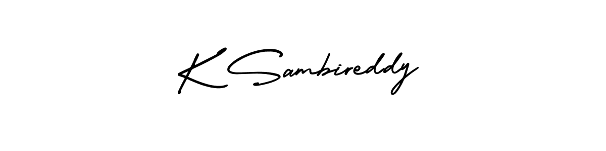 Use a signature maker to create a handwritten signature online. With this signature software, you can design (AmerikaSignatureDemo-Regular) your own signature for name K Sambireddy. K Sambireddy signature style 3 images and pictures png