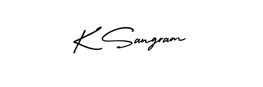Make a beautiful signature design for name K Sangram. Use this online signature maker to create a handwritten signature for free. K Sangram signature style 3 images and pictures png
