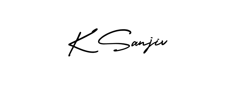 Make a beautiful signature design for name K Sanjiv. With this signature (AmerikaSignatureDemo-Regular) style, you can create a handwritten signature for free. K Sanjiv signature style 3 images and pictures png