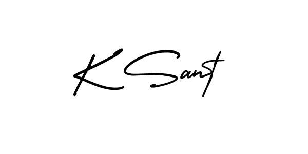 AmerikaSignatureDemo-Regular is a professional signature style that is perfect for those who want to add a touch of class to their signature. It is also a great choice for those who want to make their signature more unique. Get K Sant name to fancy signature for free. K Sant signature style 3 images and pictures png