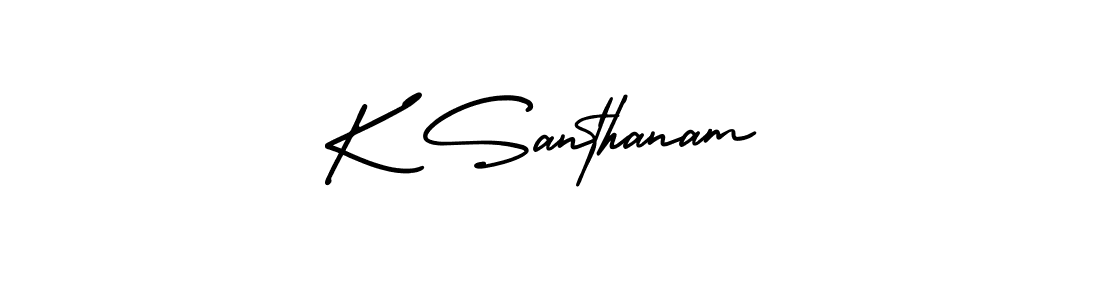 Design your own signature with our free online signature maker. With this signature software, you can create a handwritten (AmerikaSignatureDemo-Regular) signature for name K Santhanam. K Santhanam signature style 3 images and pictures png