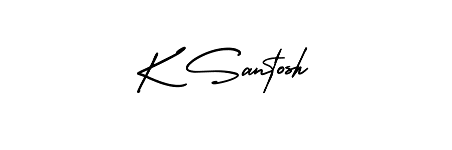 How to Draw K Santosh signature style? AmerikaSignatureDemo-Regular is a latest design signature styles for name K Santosh. K Santosh signature style 3 images and pictures png