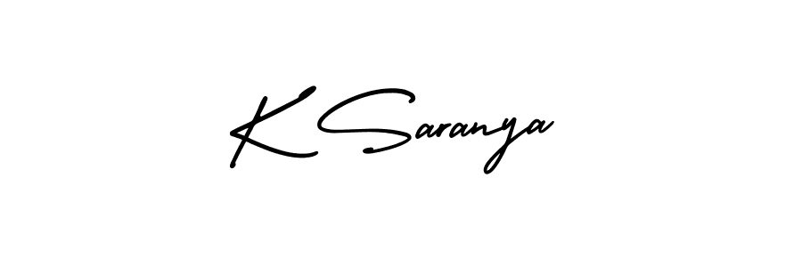 Also You can easily find your signature by using the search form. We will create K Saranya name handwritten signature images for you free of cost using AmerikaSignatureDemo-Regular sign style. K Saranya signature style 3 images and pictures png