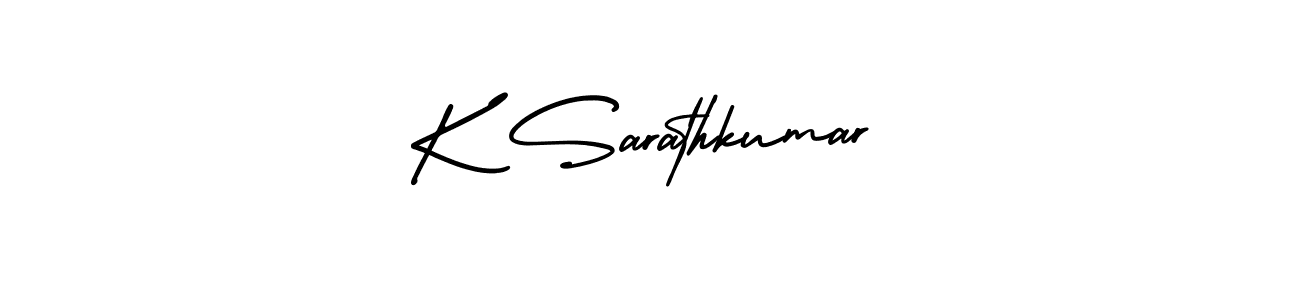 Create a beautiful signature design for name K Sarathkumar. With this signature (AmerikaSignatureDemo-Regular) fonts, you can make a handwritten signature for free. K Sarathkumar signature style 3 images and pictures png