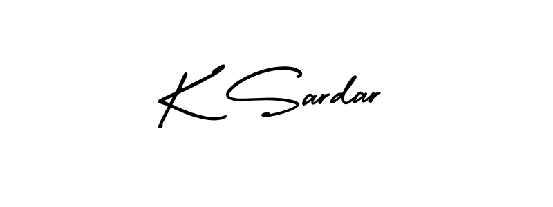 if you are searching for the best signature style for your name K Sardar. so please give up your signature search. here we have designed multiple signature styles  using AmerikaSignatureDemo-Regular. K Sardar signature style 3 images and pictures png