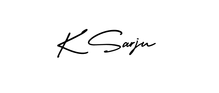 if you are searching for the best signature style for your name K Sarju. so please give up your signature search. here we have designed multiple signature styles  using AmerikaSignatureDemo-Regular. K Sarju signature style 3 images and pictures png