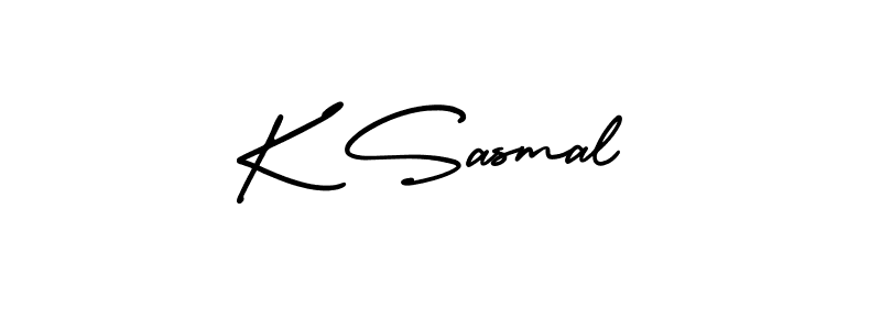 How to make K Sasmal signature? AmerikaSignatureDemo-Regular is a professional autograph style. Create handwritten signature for K Sasmal name. K Sasmal signature style 3 images and pictures png