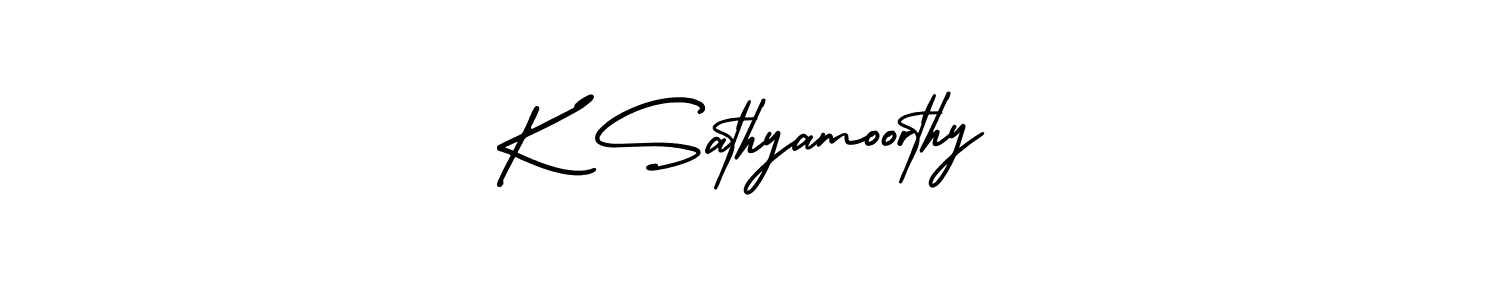 K Sathyamoorthy stylish signature style. Best Handwritten Sign (AmerikaSignatureDemo-Regular) for my name. Handwritten Signature Collection Ideas for my name K Sathyamoorthy. K Sathyamoorthy signature style 3 images and pictures png