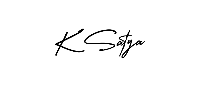 How to make K Satya signature? AmerikaSignatureDemo-Regular is a professional autograph style. Create handwritten signature for K Satya name. K Satya signature style 3 images and pictures png