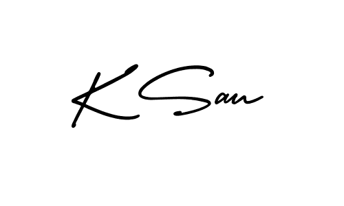This is the best signature style for the K Sau name. Also you like these signature font (AmerikaSignatureDemo-Regular). Mix name signature. K Sau signature style 3 images and pictures png