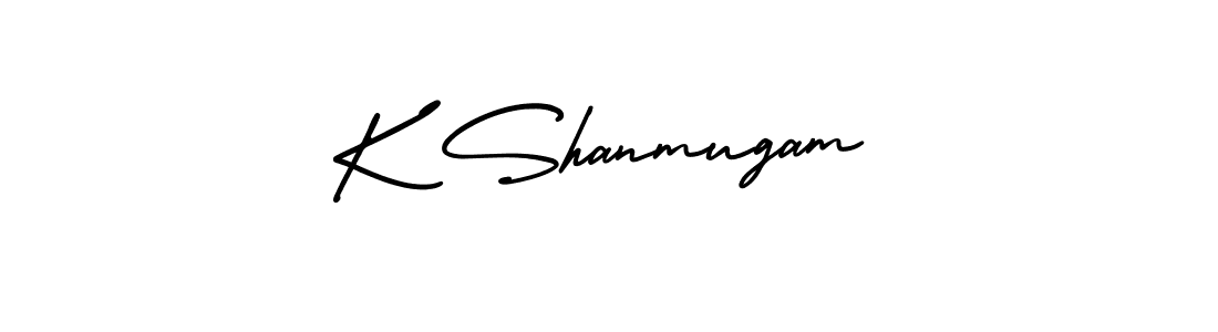 Design your own signature with our free online signature maker. With this signature software, you can create a handwritten (AmerikaSignatureDemo-Regular) signature for name K Shanmugam. K Shanmugam signature style 3 images and pictures png