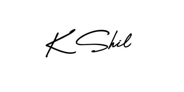 K Shil stylish signature style. Best Handwritten Sign (AmerikaSignatureDemo-Regular) for my name. Handwritten Signature Collection Ideas for my name K Shil. K Shil signature style 3 images and pictures png