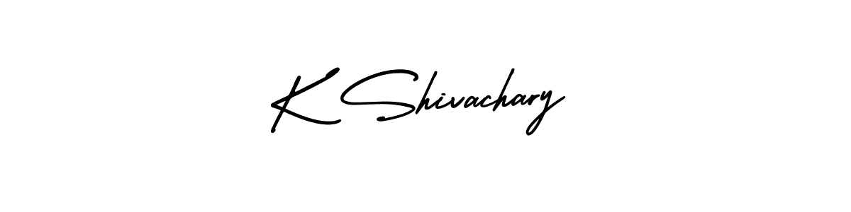 K Shivachary stylish signature style. Best Handwritten Sign (AmerikaSignatureDemo-Regular) for my name. Handwritten Signature Collection Ideas for my name K Shivachary. K Shivachary signature style 3 images and pictures png