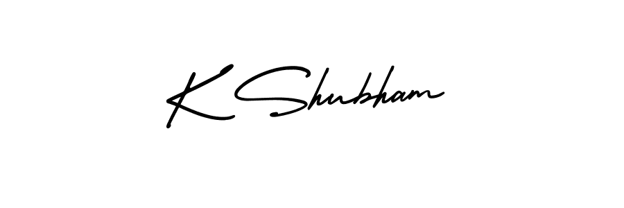 Make a beautiful signature design for name K Shubham. With this signature (AmerikaSignatureDemo-Regular) style, you can create a handwritten signature for free. K Shubham signature style 3 images and pictures png