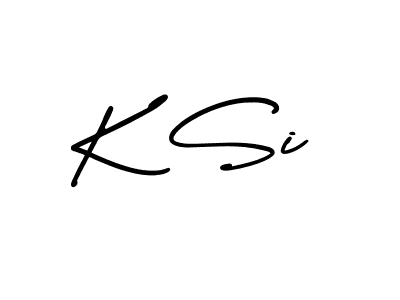 Make a beautiful signature design for name K Si. Use this online signature maker to create a handwritten signature for free. K Si signature style 3 images and pictures png