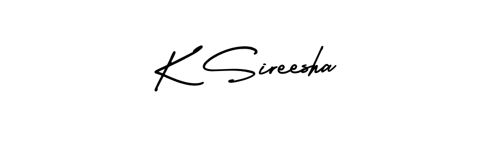 Also we have K Sireesha name is the best signature style. Create professional handwritten signature collection using AmerikaSignatureDemo-Regular autograph style. K Sireesha signature style 3 images and pictures png