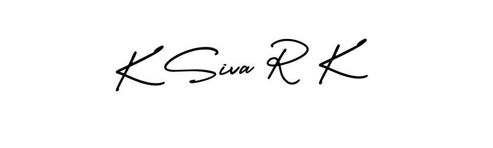 The best way (AmerikaSignatureDemo-Regular) to make a short signature is to pick only two or three words in your name. The name K Siva R K include a total of six letters. For converting this name. K Siva R K signature style 3 images and pictures png