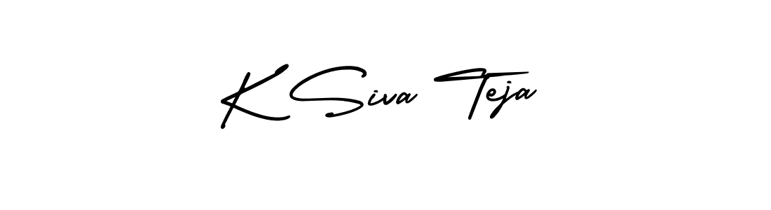 Design your own signature with our free online signature maker. With this signature software, you can create a handwritten (AmerikaSignatureDemo-Regular) signature for name K Siva Teja. K Siva Teja signature style 3 images and pictures png