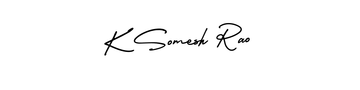 It looks lik you need a new signature style for name K Somesh Rao. Design unique handwritten (AmerikaSignatureDemo-Regular) signature with our free signature maker in just a few clicks. K Somesh Rao signature style 3 images and pictures png