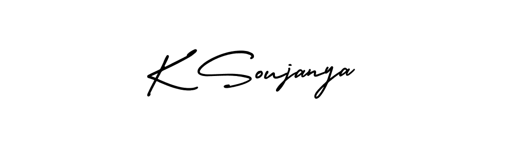 Best and Professional Signature Style for K Soujanya. AmerikaSignatureDemo-Regular Best Signature Style Collection. K Soujanya signature style 3 images and pictures png