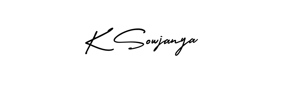 AmerikaSignatureDemo-Regular is a professional signature style that is perfect for those who want to add a touch of class to their signature. It is also a great choice for those who want to make their signature more unique. Get K Sowjanya name to fancy signature for free. K Sowjanya signature style 3 images and pictures png