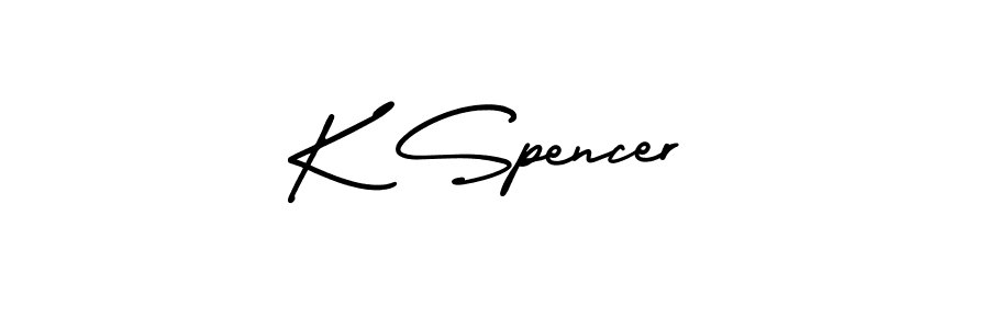 Make a beautiful signature design for name K Spencer. With this signature (AmerikaSignatureDemo-Regular) style, you can create a handwritten signature for free. K Spencer signature style 3 images and pictures png
